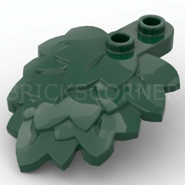 LEGO® Plante / Feuille / Branche sur Plaque Ronde 1 x 2 - 5058 - Vert Foncé