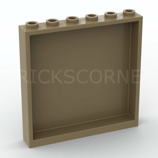 LEGO® Cloison / Mur 1 x 6 x 5 - 59349 - Beige Foncé