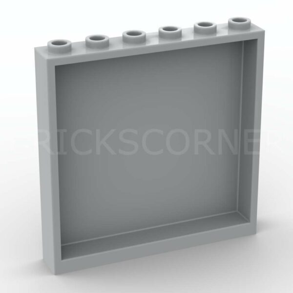 LEGO® Cloison / Mur 1 x 6 x 5 - 59349 - Medium Stone Gray