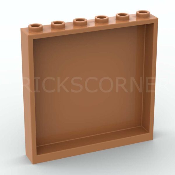LEGO® Cloison / Mur 1 x 6 x 5 - 59349 - Medium Nougat