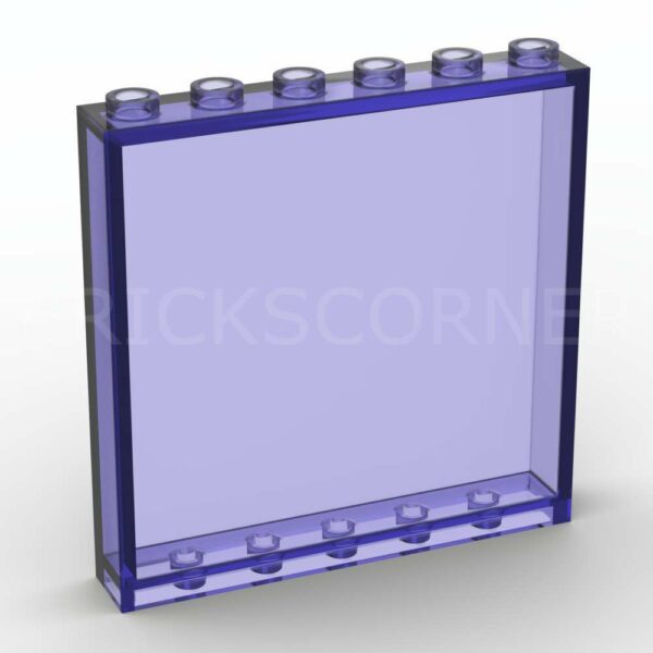 LEGO® Cloison / Mur 1 x 6 x 5 - 59349 - Violet Transparent
