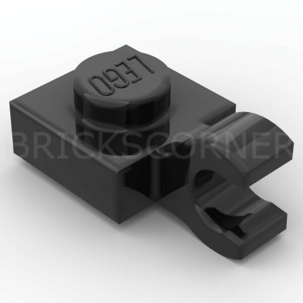 LEGO® Plaque Modifiée 1 x 1 avec Clip Horizontal - 61252 - Noir
