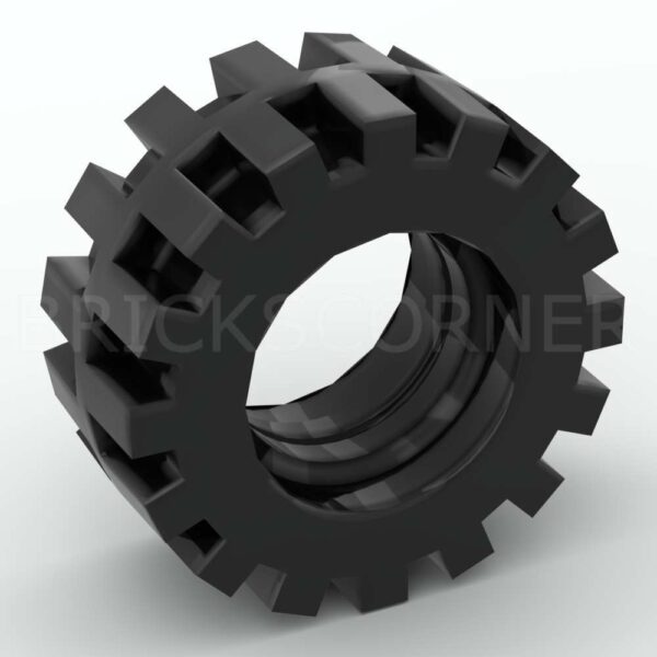 LEGO® Pneu 15mm D. x 6mm à Crampons - 87414 - Noir
