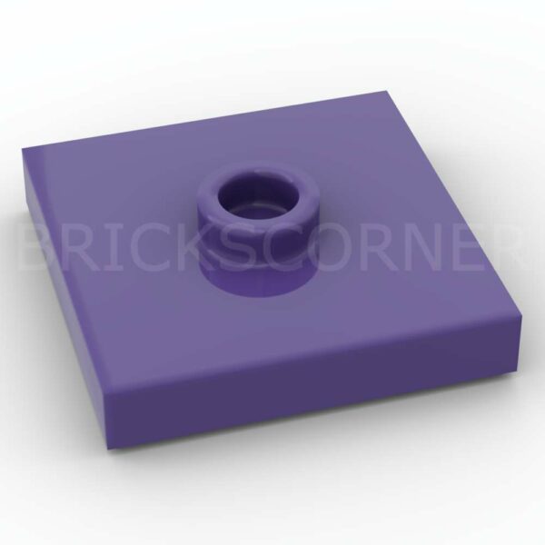 LEGO® Plaque Modifiée 2 x 2 "Jumper" avec Tenon au Centre - 87580 - Violet Foncé
