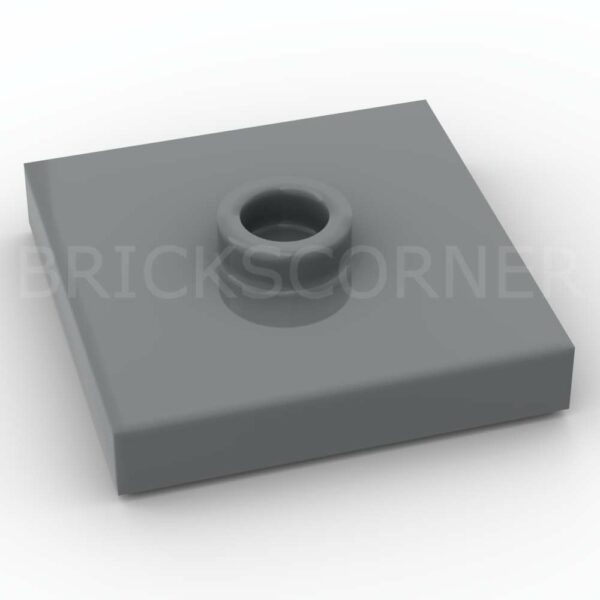 LEGO® Plaque Modifiée 2 x 2 "Jumper" avec Tenon au Centre - 87580 - Dark Stone Gray