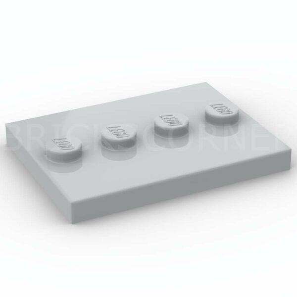 LEGO® Tuile Modifiée 3 x 4 une rangée de Tenons au Centre - 88646 - Medium Stone Gray