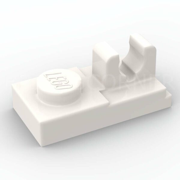 LEGO® Plaque Modifiée 1 x 2 avec Clip sur un Tenon - 92280 - Blanc