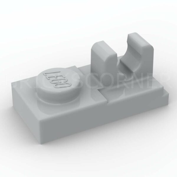 LEGO® Plaque Modifiée 1 x 2 avec Clip sur un Tenon - 92280 - Medium Stone Gray