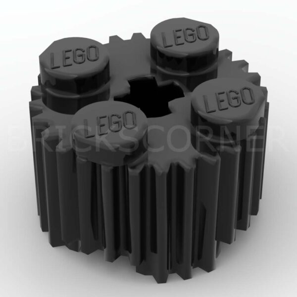 LEGO® Brique Ronde 2 x 2 avec Rainures - 92947 - Noir