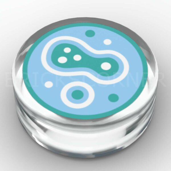 LEGO® Tuile Ronde Décorée 1 x 1 motif Culture de Cellules / Globules - 98138pb284 - Transparent