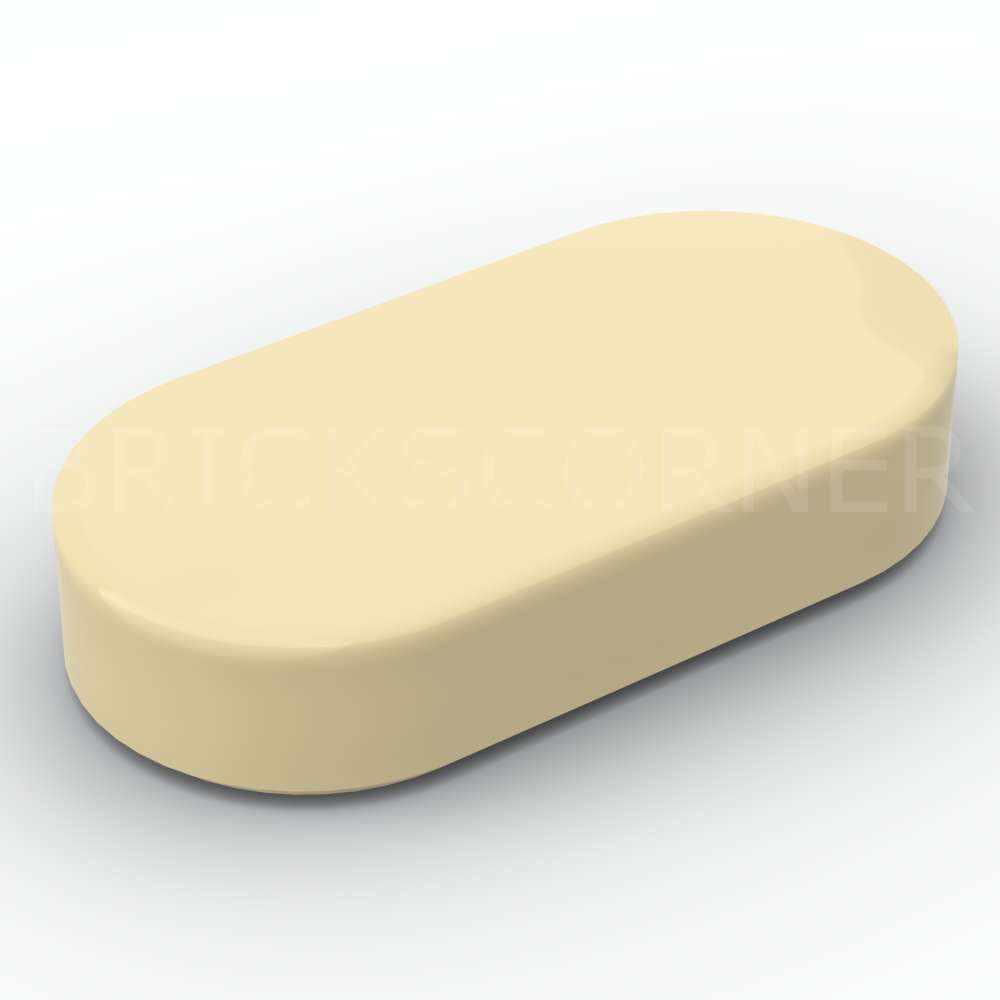 LEGO® Tuile Ronde 1 x 2 Ovale - 1126 - Beige