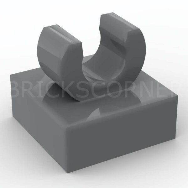 LEGO® Tuile Modifiée 1 x 1 avec Clip - 15712 - Dark Stone Gray