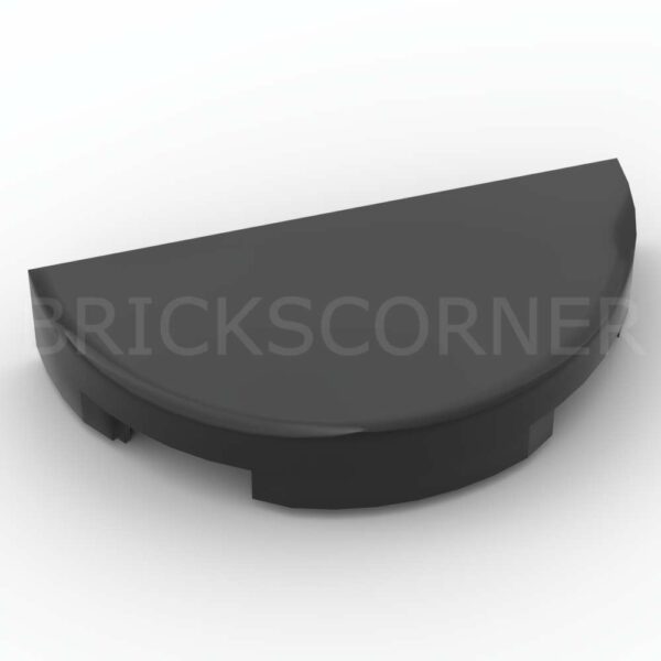 LEGO® Tuile Ronde 1 x 2 Demi Cercle - 1748 - Noir