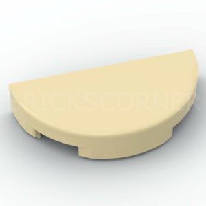 LEGO® Tuile Ronde 1 x 2 Demi Cercle - 1748 - Beige