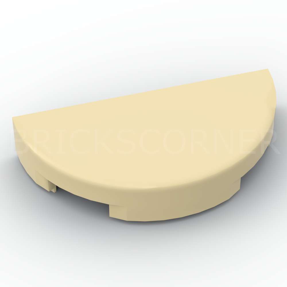 LEGO® Tuile Ronde 1 x 2 Demi Cercle - 1748 - Beige