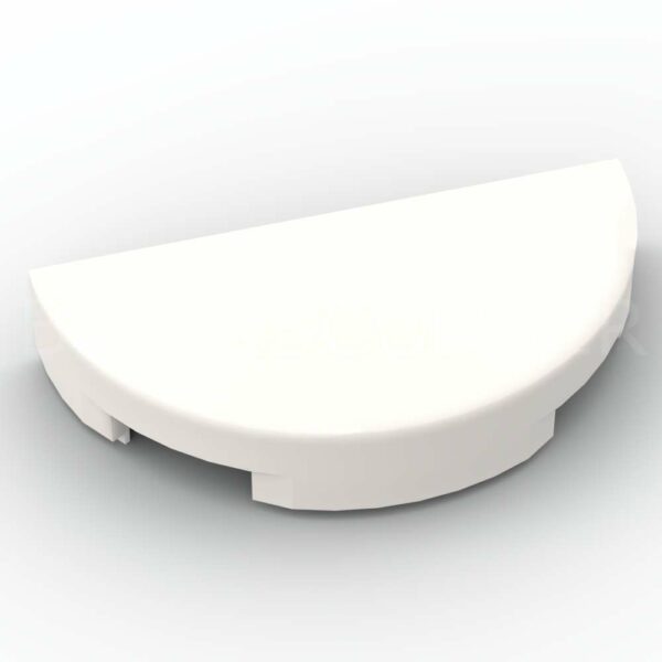 LEGO® Tuile Ronde 1 x 2 Demi Cercle - 1748 - Blanc