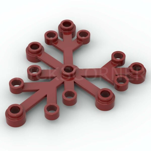 LEGO® Feuille / Branche 6 x 5 - 2417 - Rouge Foncé