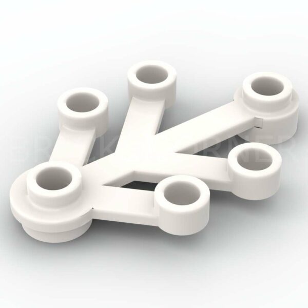 LEGO® Feuille / Branche 4 x 3 - 2423 - Blanc