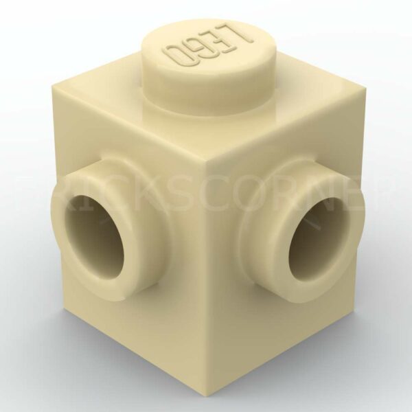 LEGO® Brique Modifiée 1 x 1 tenons sur 2 côtés Adjacents - 26604 - Beige