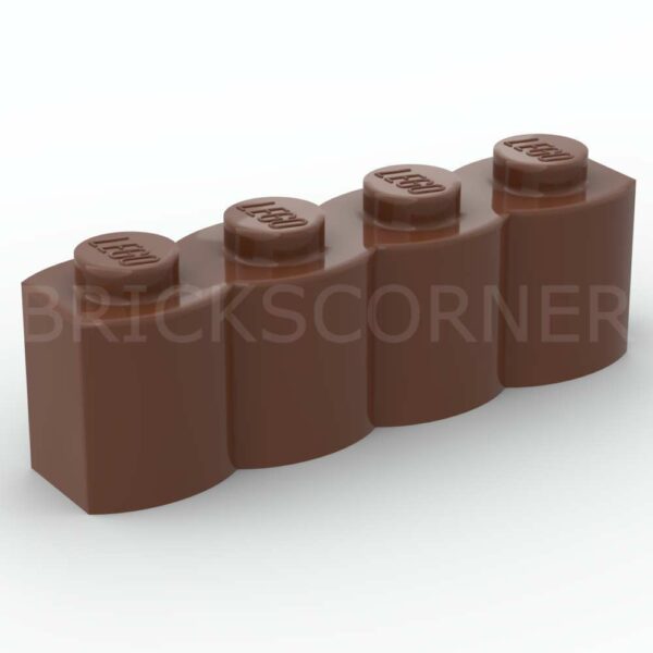 LEGO® Brique Modifiée 1 x 4 "Log" Profil Bois - 30137 - Brun