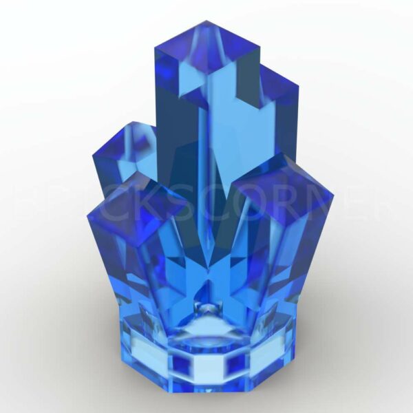 LEGO® Roche 1 x 1 Crystal à 5 branches - 52 / 30385 - Bleu Foncé Transparent