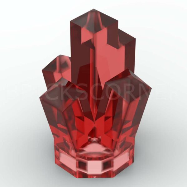 LEGO® Roche 1 x 1 Crystal à 5 branches - 52 / 30385 - Rouge Transparent