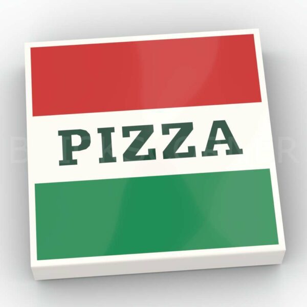 LEGO® Tuile Décorée 2 x 2 Boîte à Pizza - 3068bpb1045 - Blanc