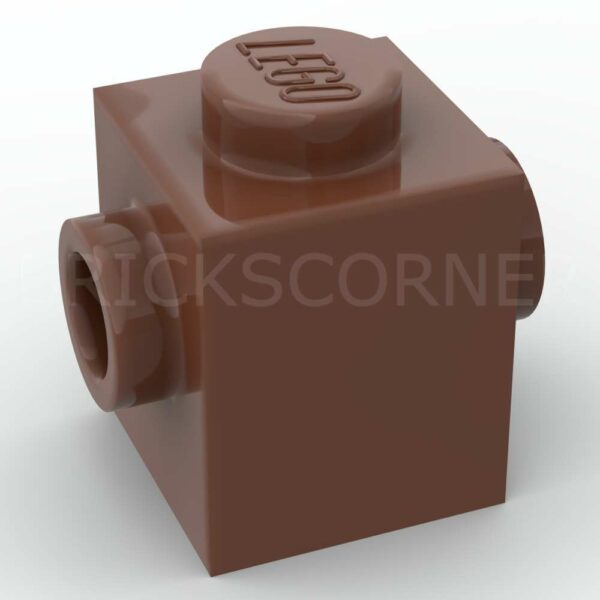LEGO® Brique Modifiée 1 x 1 avec Tenon sur 2 Faces Opposées - 47905 - Brun