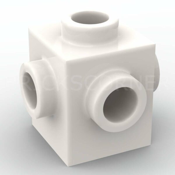 LEGO® Brique Modifiée 1 x 1 avec Tenon sur les 4 Faces - 4733 - Blanc