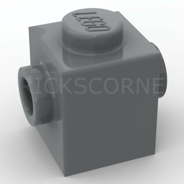 LEGO® Brique Modifiée 1 x 1 avec Tenon sur 2 Faces Opposées - 47905 - Dark Stone Gray
