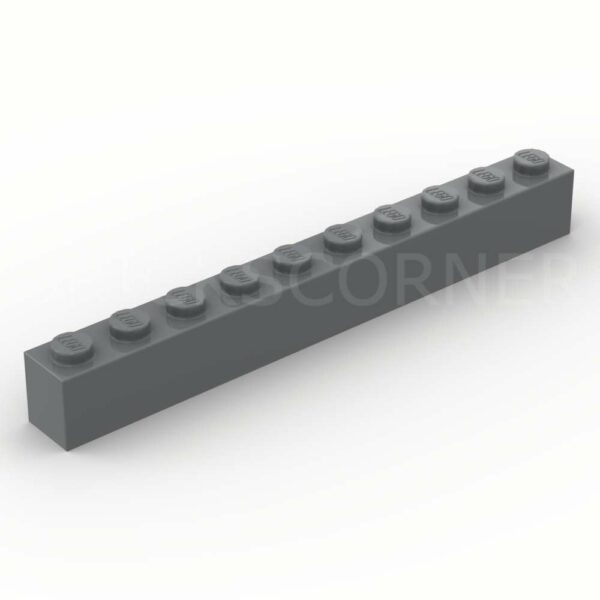 LEGO® Brique 1 x 10 - 6111 - Dark Stone Gray