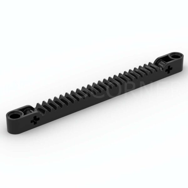 LEGO® Barre Crantée / Crémaillère Technic 1 x 13 avec Axe et Trous - 64781 - Noir