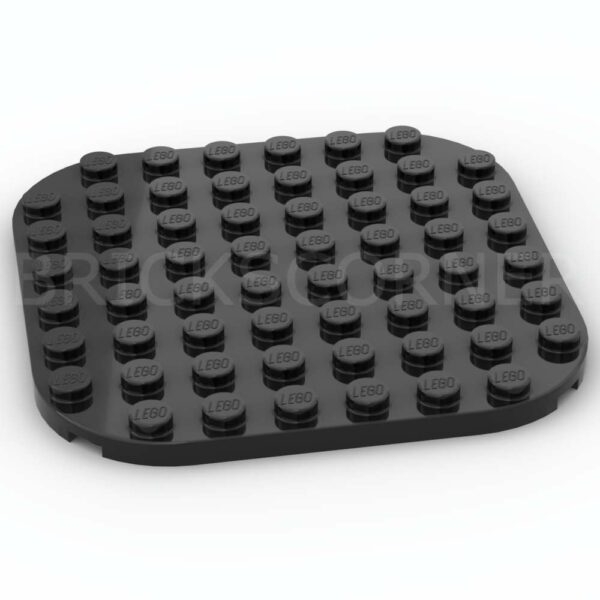 LEGO® Plaque Ronde 8 x 8 Coins Arrondis - 65140 - Noir