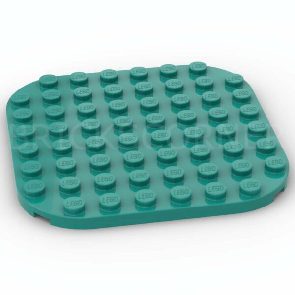 LEGO® Plaque Ronde 8 x 8 Coins Arrondis - 65140 - Turquoise Foncé