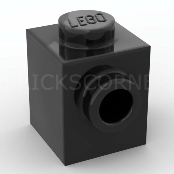 LEGO® Brique Modifiée 1 x 1 avec Tenon sur une Face - 87087 - Noir