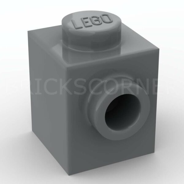 LEGO® Brique Modifiée 1 x 1 avec Tenon sur une Face - 87087 - Dark Stone Gray