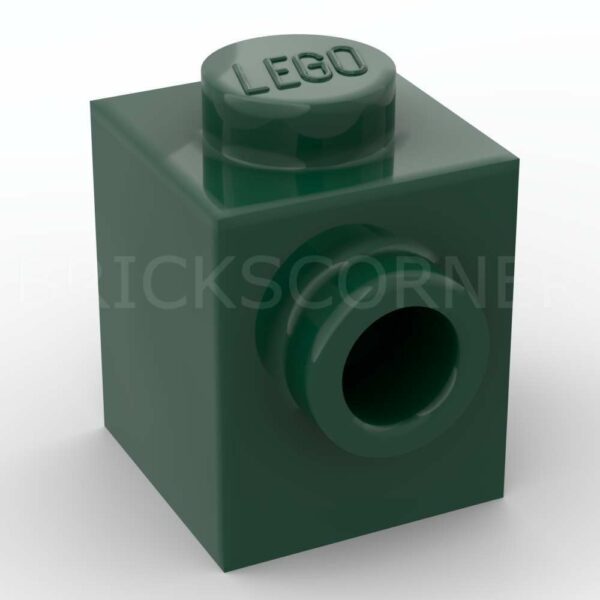 LEGO® Brique Modifiée 1 x 1 avec Tenon sur une Face - 87087 - Vert Foncé