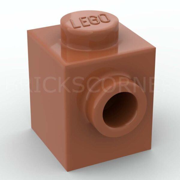LEGO® Brique Modifiée 1 x 1 avec Tenon sur une Face - 87087 - Orange Foncé