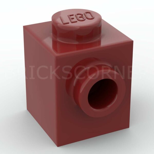 LEGO® Brique Modifiée 1 x 1 avec Tenon sur une Face - 87087 - Rouge Foncé
