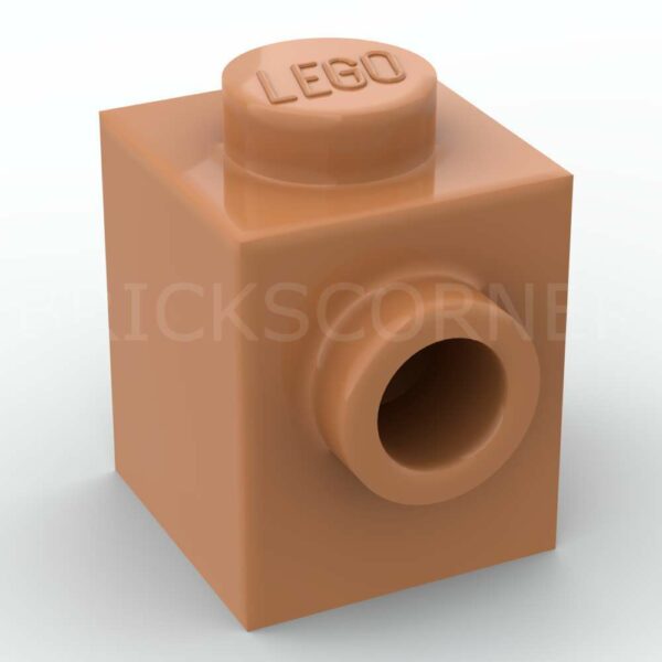 LEGO® Brique Modifiée 1 x 1 avec Tenon sur une Face - 87087 - Nougat Moyen