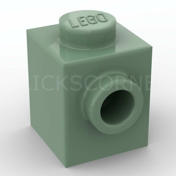 LEGO® Brique Modifiée 1 x 1 avec Tenon sur une Face - 87087 - Vert Sable