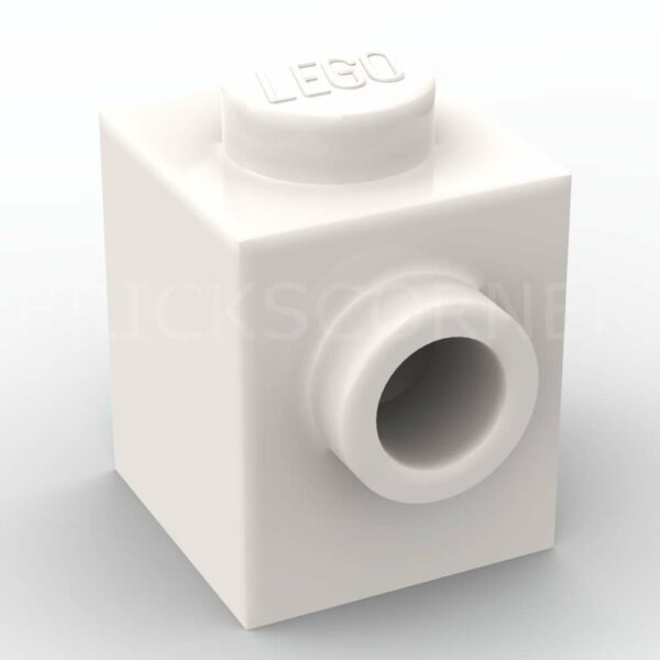 LEGO® Brique Modifiée 1 x 1 avec Tenon sur une Face - 87087 - Blanc