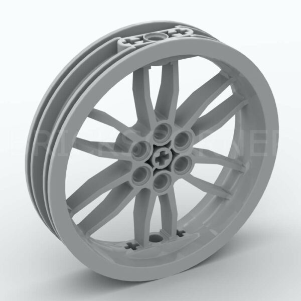 LEGO® Roue / Jante Moto 75mm D. x 17mm - 88517 - Medium Stone Gray