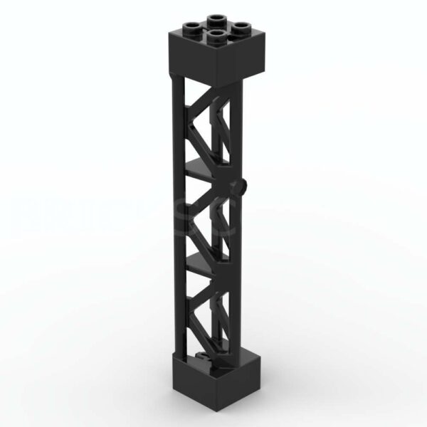 LEGO® Pilier Structure Poutres Triangulaires 2 x 2 x 10 - 95347 - Noir