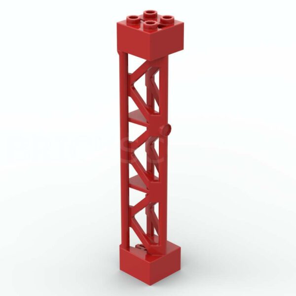 LEGO® Pilier Structure Poutres Triangulaires 2 x 2 x 10 - 95347 - Rouge
