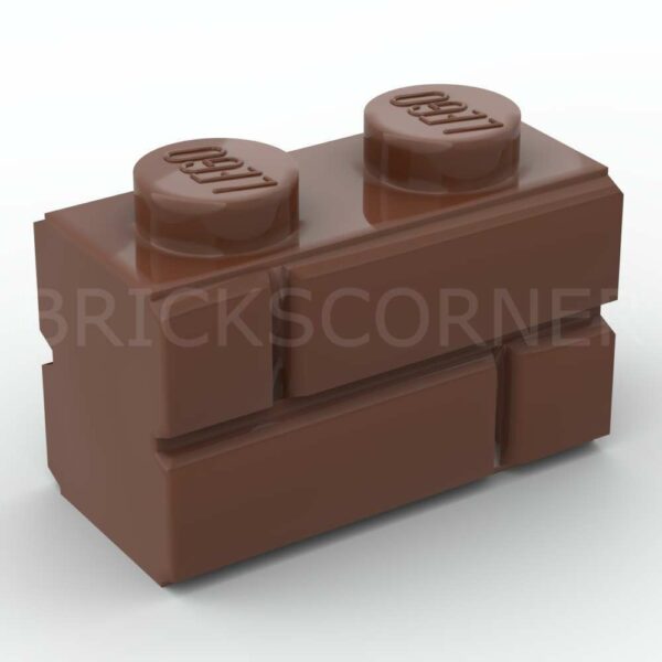 LEGO® Brique Modifiée 1 x 2 avec Profil Mur / Maçonnerie - 98283 - Brun