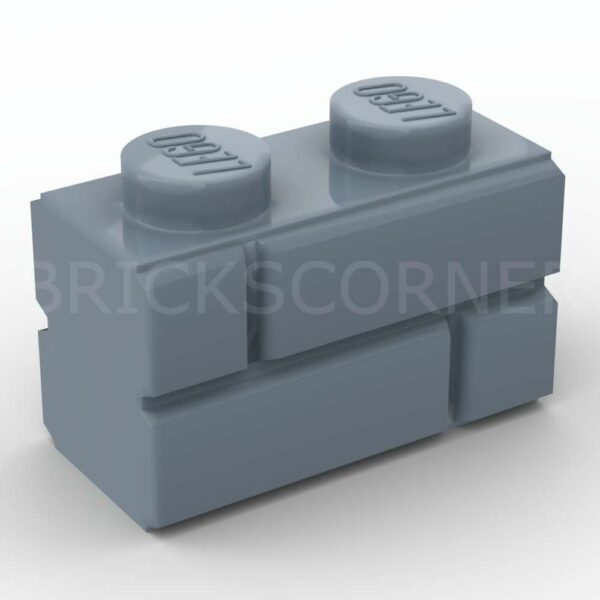 LEGO® Brique Modifiée 1 x 2 avec Profil Mur / Maçonnerie - 98283 - Bleu Sable