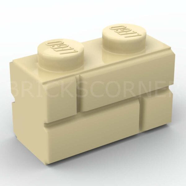 LEGO® Brique Modifiée 1 x 2 avec Profil Mur / Maçonnerie - 98283 - Beige
