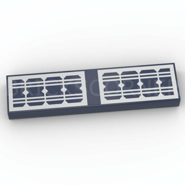 LEGO® Tuile Décoré 1 x 4 motif Panneaux Solaires - 2431pb0499 - Bleu Foncé