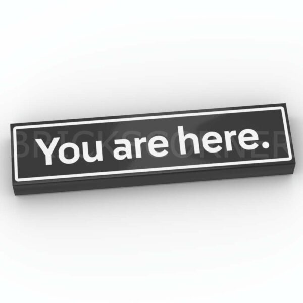LEGO® Tuile Décorée 1 x 4 "You are here" - 2431pb0873 - Noir